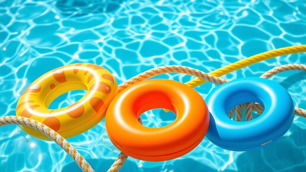 top pool rope float kits