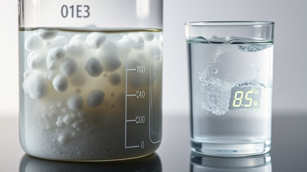 water clarity affected by particles