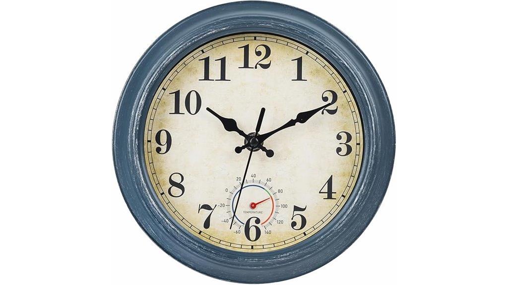 waterproof rustic coastal clock