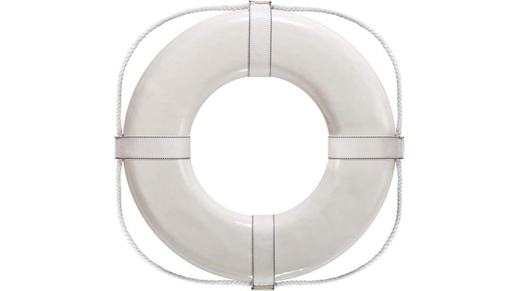 white 24 inch life ring