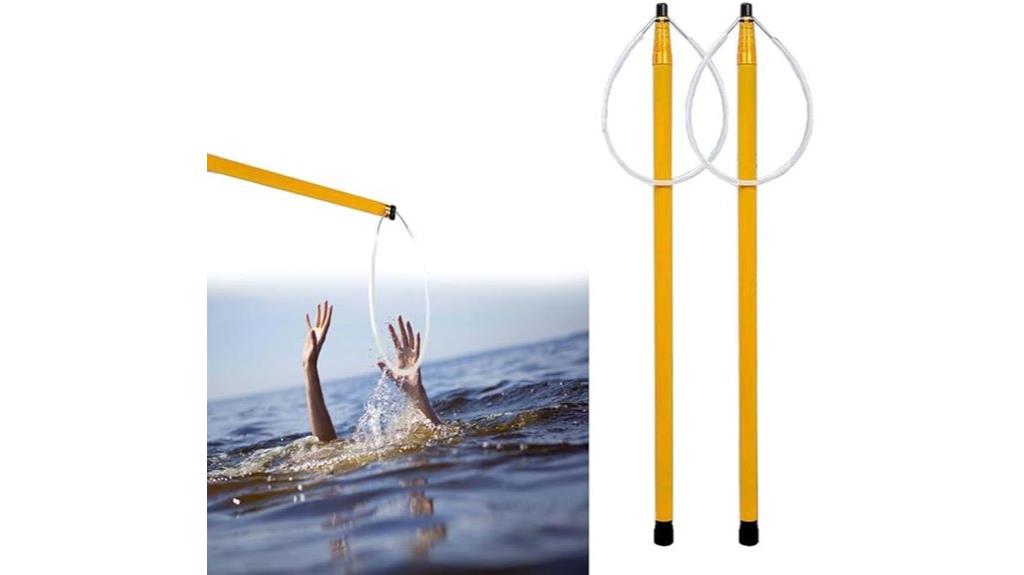 yellow telescopic rescue hook