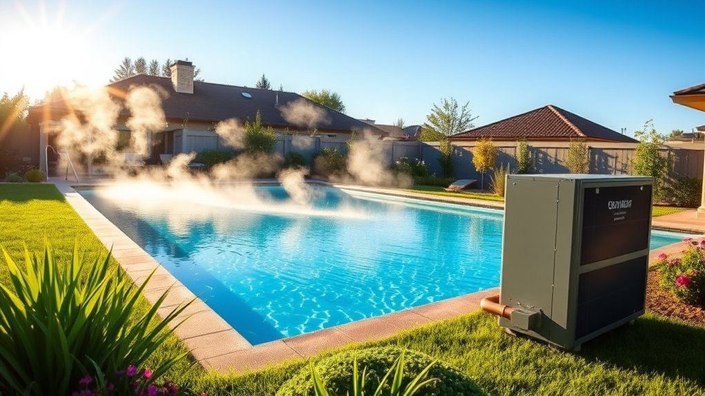 geothermal pool heating system