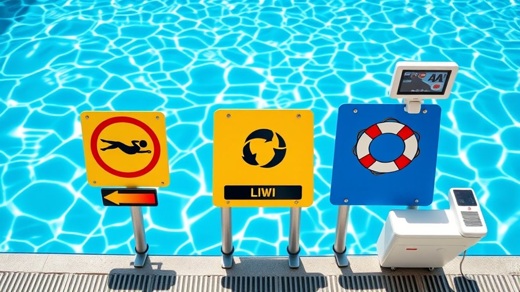 pool safety signage communication