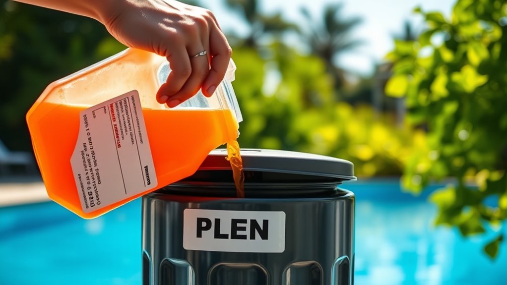 proper pool chemical disposal