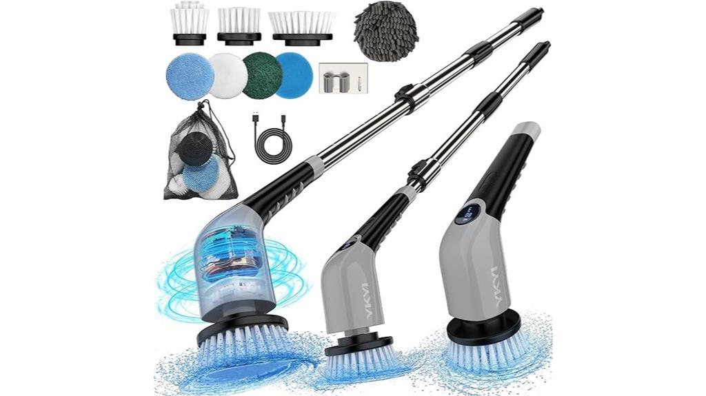 electric scrubber with attachments