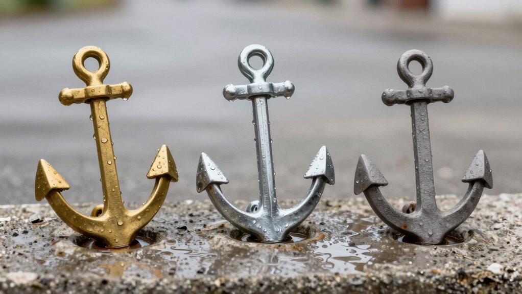 brass anchors resist corrosion