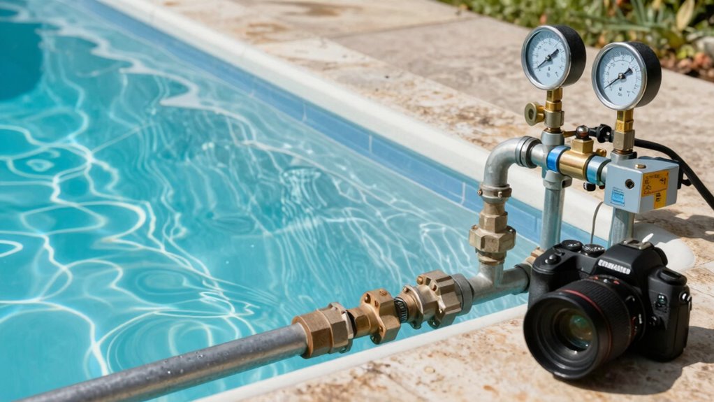 check for debris and pressure