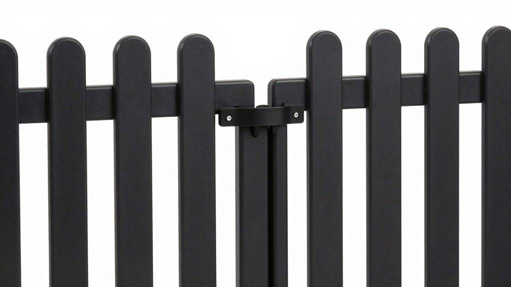 childproof self latching outward swing