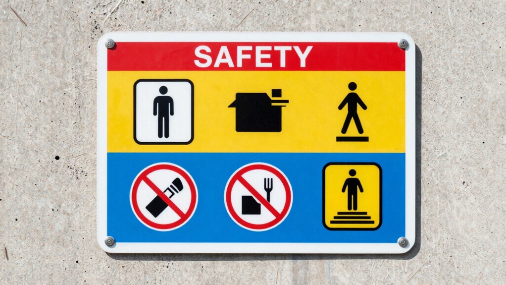 clear visible emergency signage