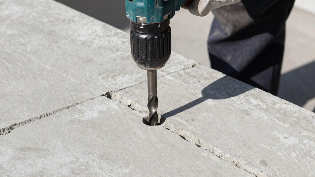 concrete cracking from drilling