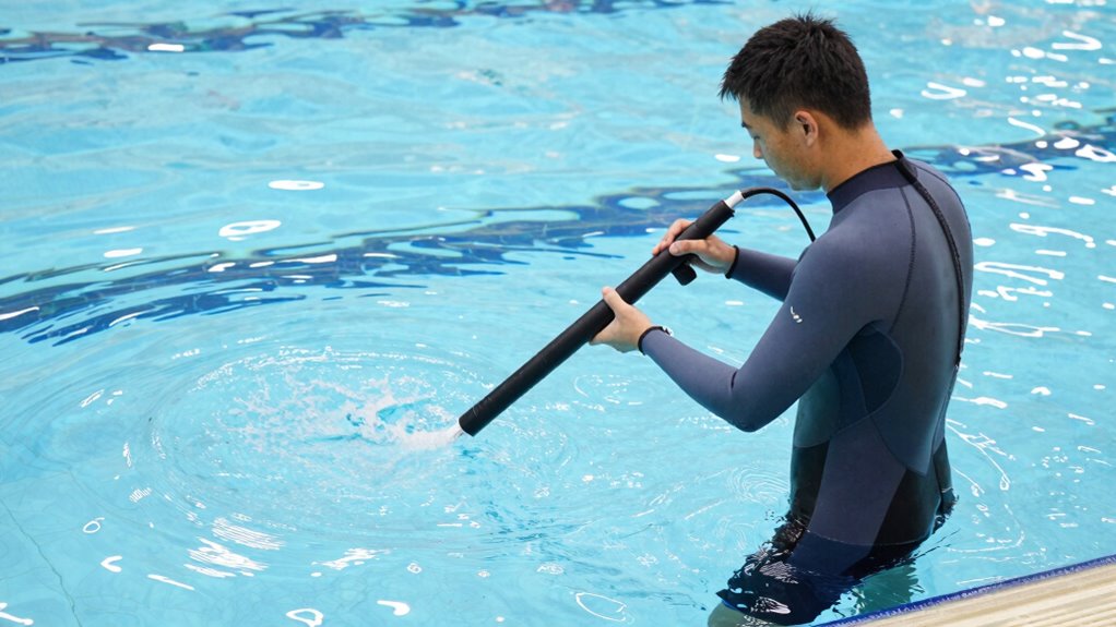 deep end vacuuming process