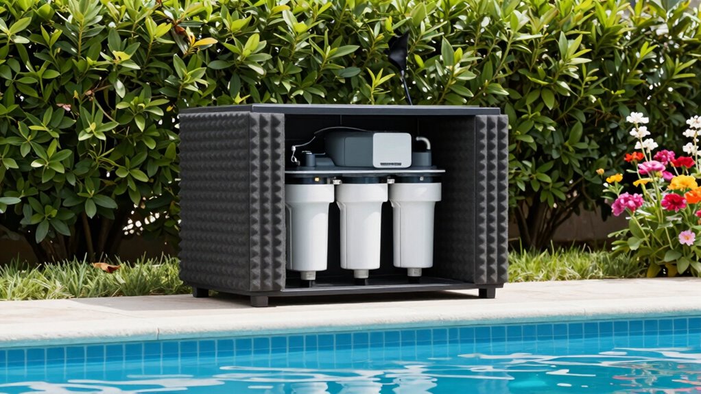 diy pool equipment noise reduction