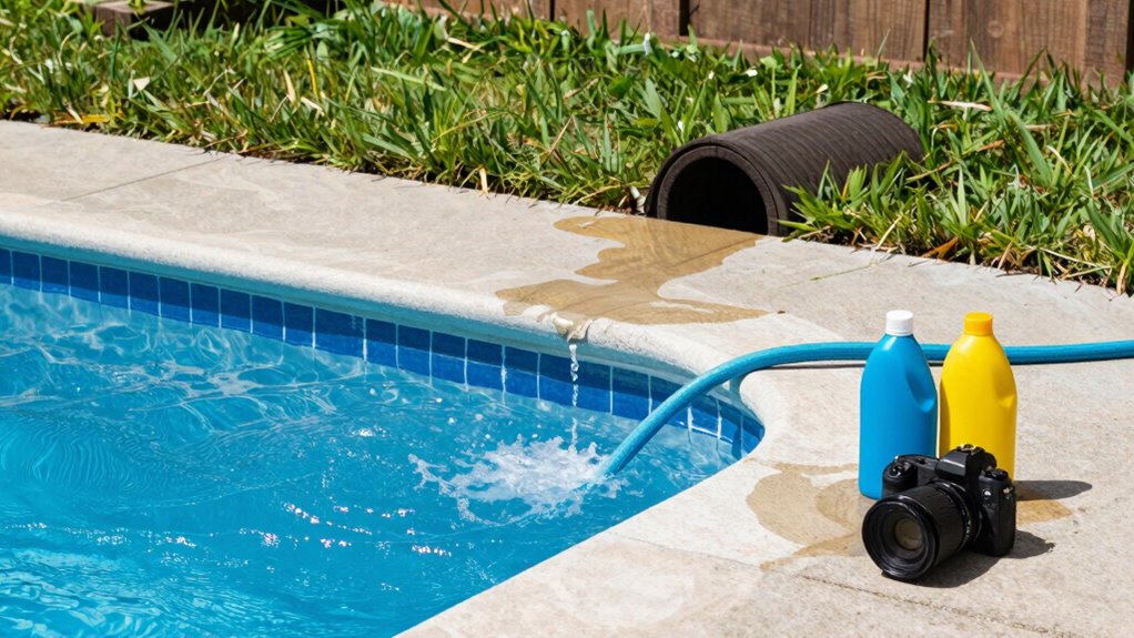 pool chemical runoff prevention