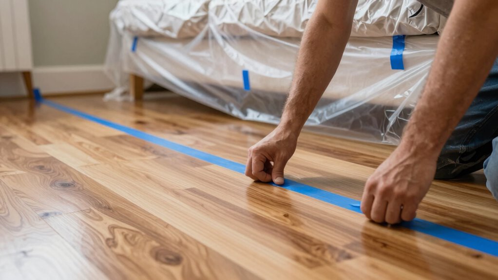 prepare area and protect surfaces