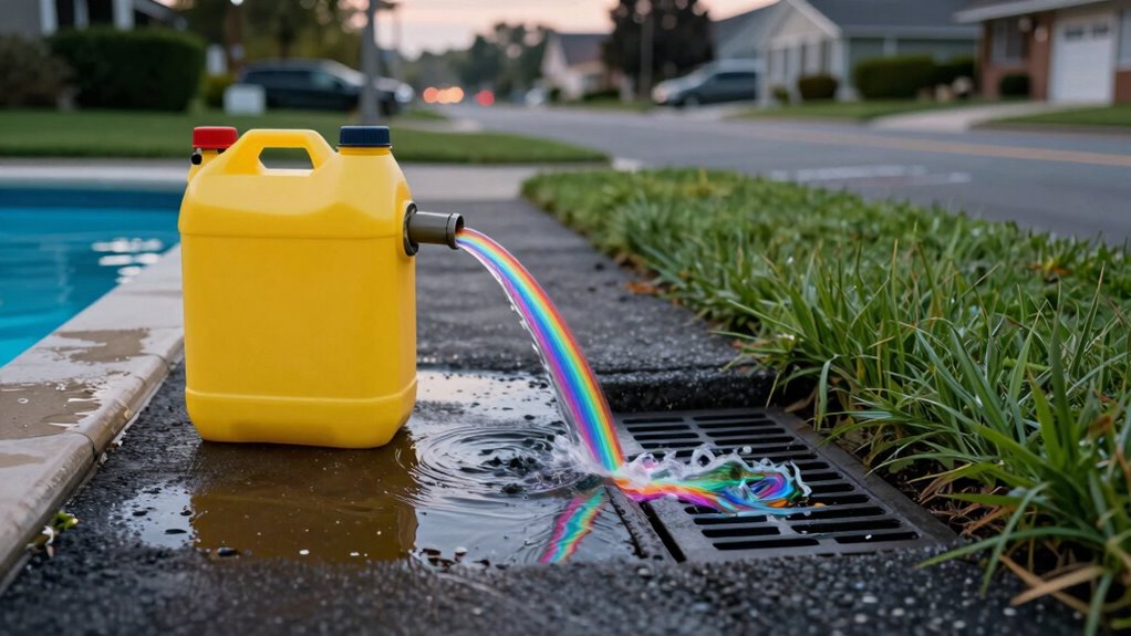prevent pool chemical runoff