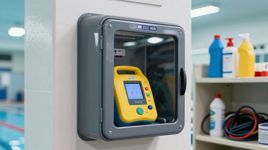 proper aed storage and signage