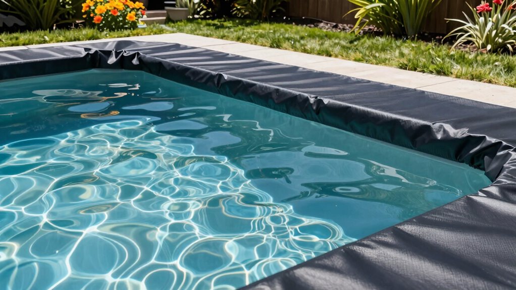 properly cover pool to minimize evaporation