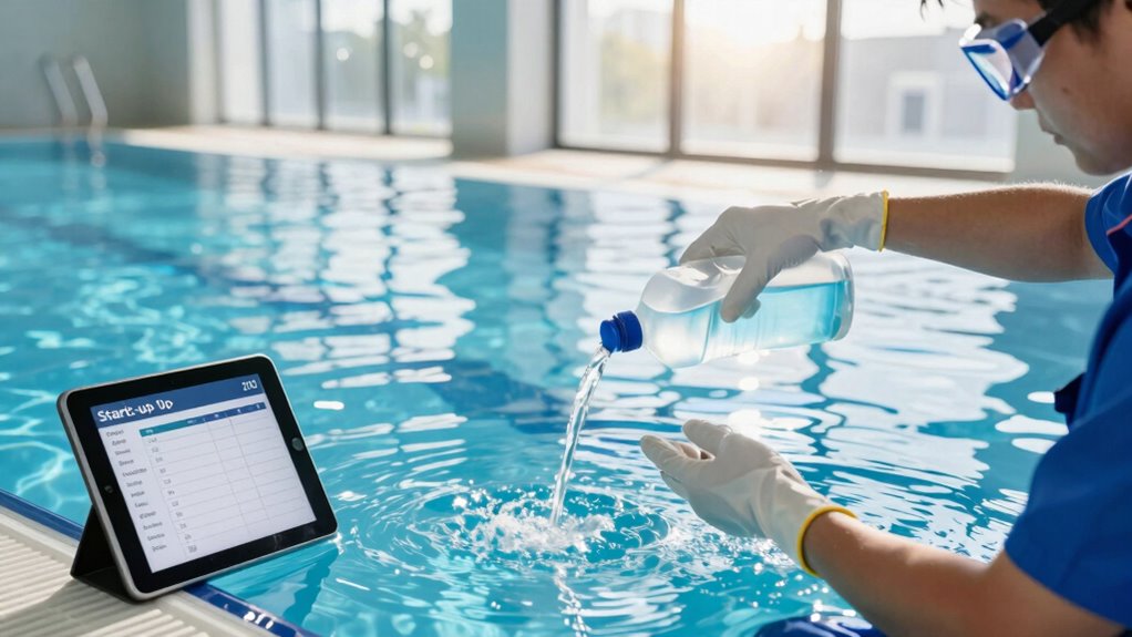 shock disinfect chlorine distribution