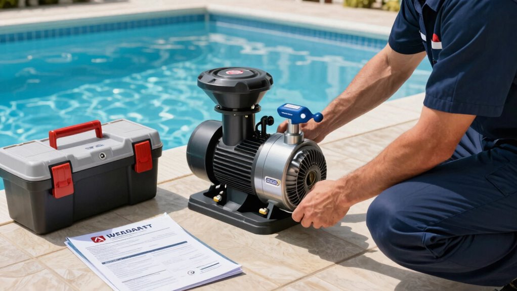 pool equipment warranty coverage
