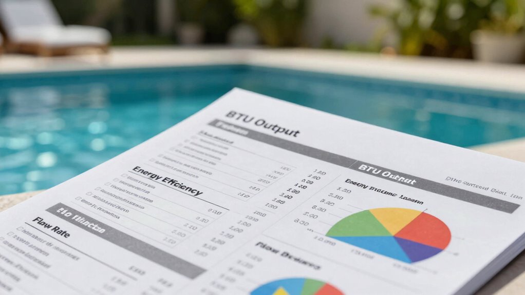 pool heater specifications checklist