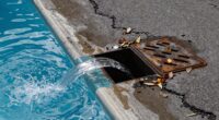pool water drains away