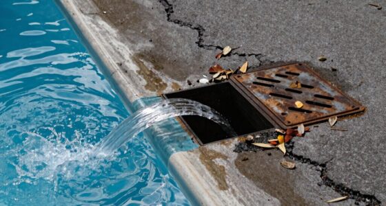 pool water drains away