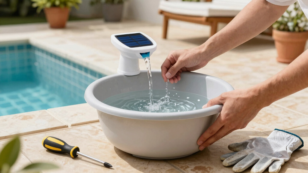 DIY A Water Bowl Planter With A Cheap Solar Fountain And Bring Cooling Sound And Color To Your Summer Garden