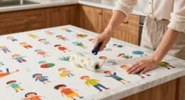 An Interior Designer Turned Kid’s Art Into Wallpaper For A Kitchen Redo