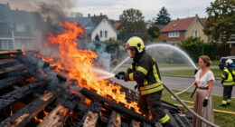 Major Roof Truss Fire Near Hamburg Disrupts Area