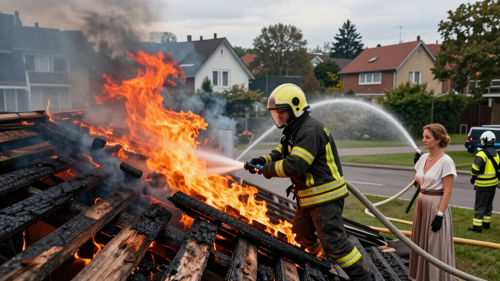 Major Roof Truss Fire Near Hamburg Disrupts Area