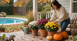 5 Designer-Approved Ways To Style Your Fall Porch – With Captivating Flowers, Rich Textures And Vibrant Foliage